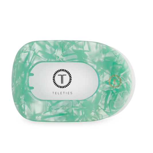 TELETIES - Flat Round Hair Clip | Large | Spring Splash