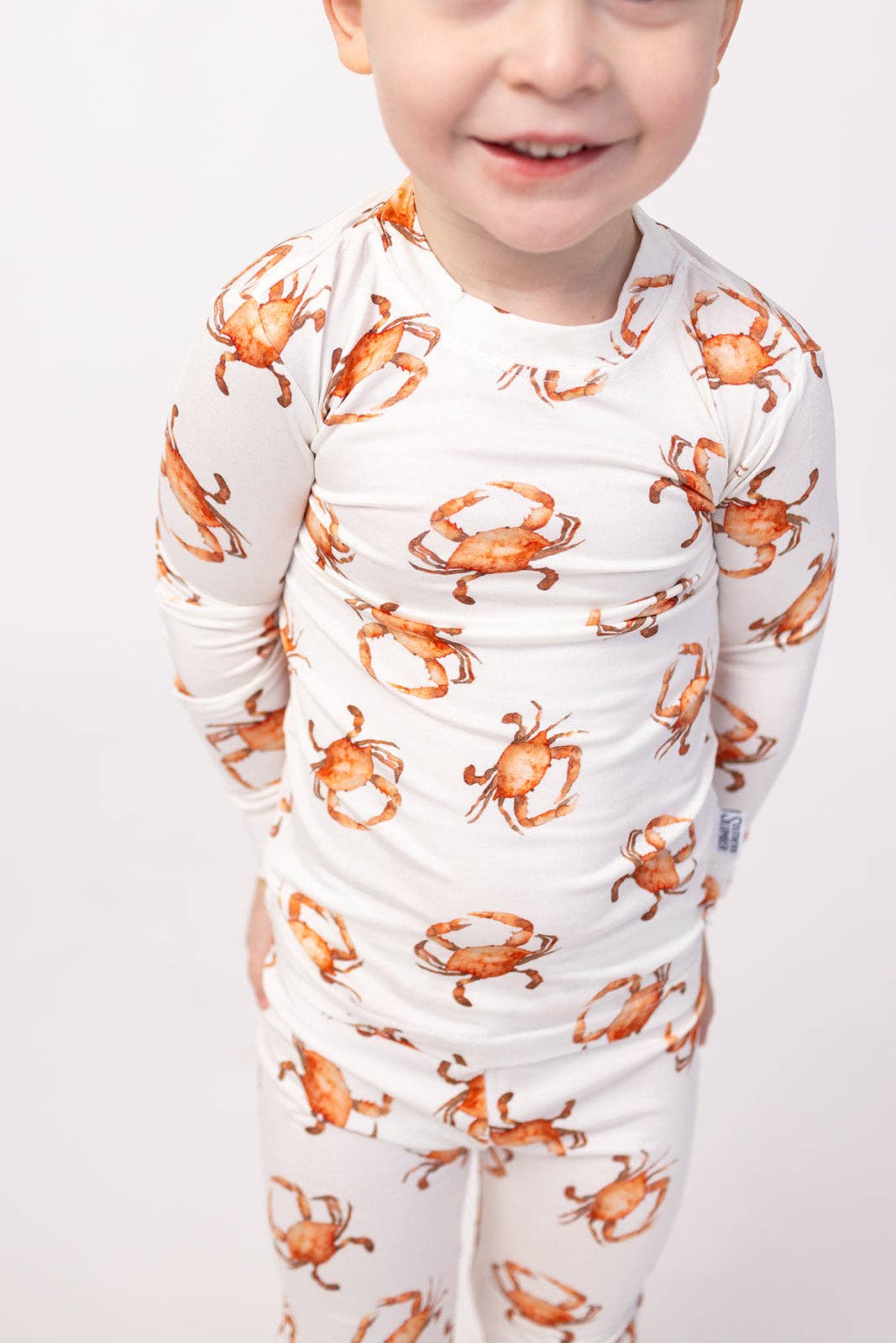 Southern Slumber - Orange Crab 2 Piece Bamboo Toddler Pajama Set