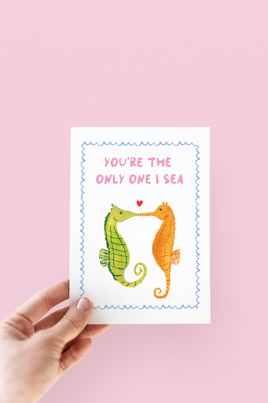 The Shelley Society - Only One I Sea Beach Coastal Romance Greeting Card