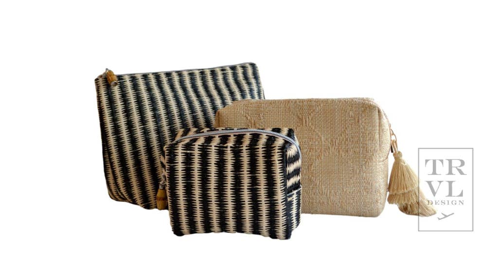 TRVL Design - Luxe Bali Straw - Everything Bag - Cane Sand