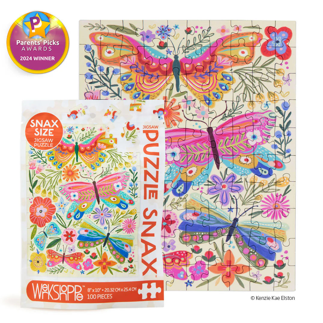 Werkshoppe - Butterfly Floral 100 Piece Puzzle Snax