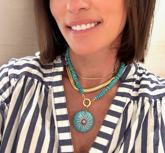 Shiver + Duke - Hazel Beaded Charm Necklace