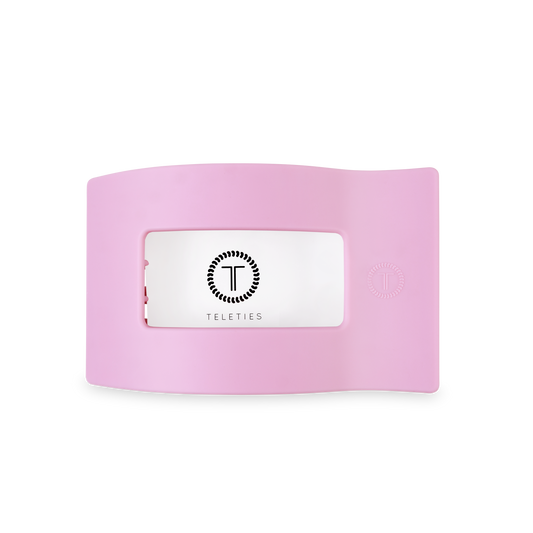 TELETIES - Flat Rectangle Hair Clip | Medium | Merry Pinkmas