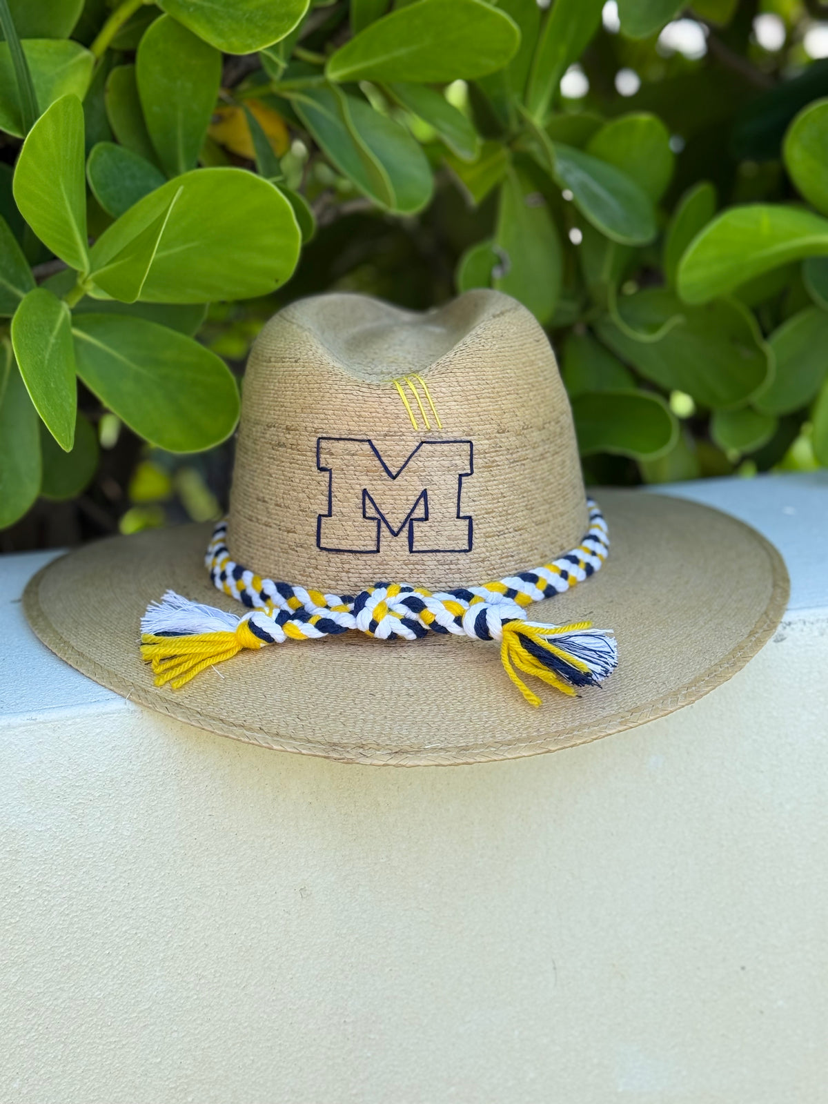 Tipsy Threads - Michigan - Natural Palm Hat