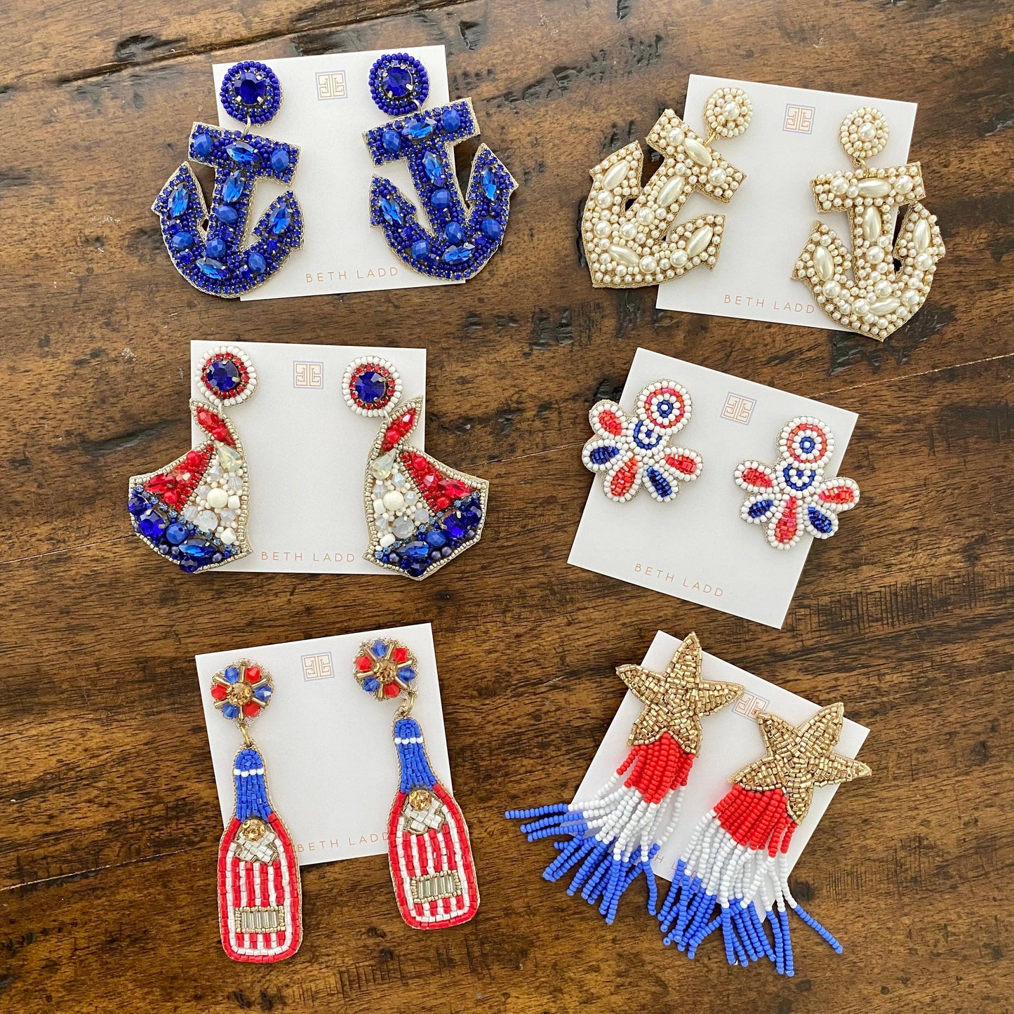 Beth Ladd Collections - Patriotic Star Earrings