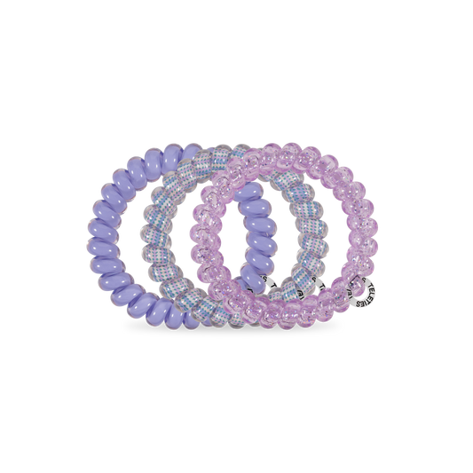 TELETIES - Spiral Hair Coils | Large | Lavender Mist