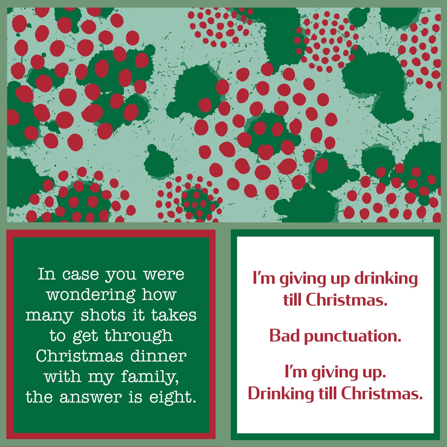 Drinks on Me - NAPKIN XMAS Giving Up | Funny Holiday Gift | Cocktail Napkin