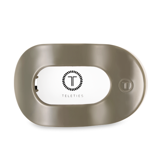 TELETIES - Flat Round Hair Clip | Large | Sage It Ain't So