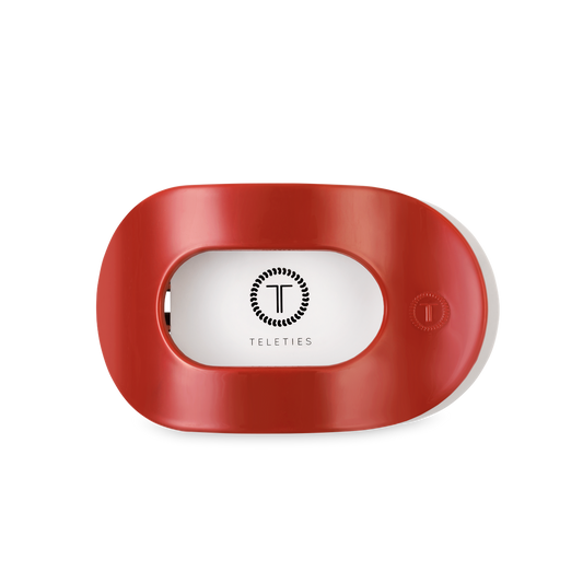 TELETIES - Flat Round Hair Clip | Medium | Red Carpet Ready