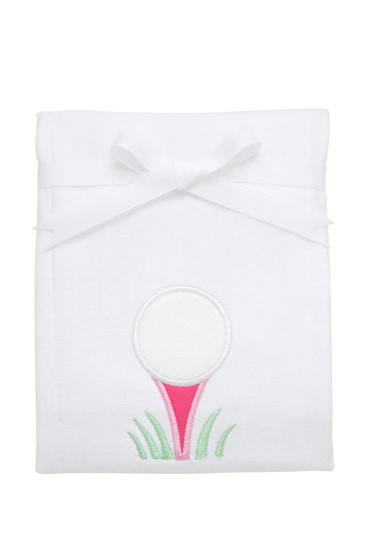 3 Marthas - Golf Applique Burp Cloth