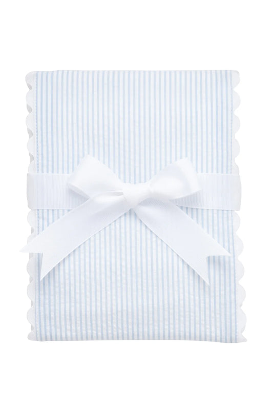 3 Marthas - Seersucker Stripe Fancy Fabric Burp Cloth