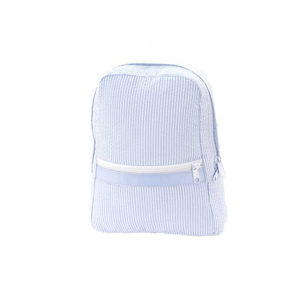 Mint - Baby Blue Seersucker Small Backpack | Mint