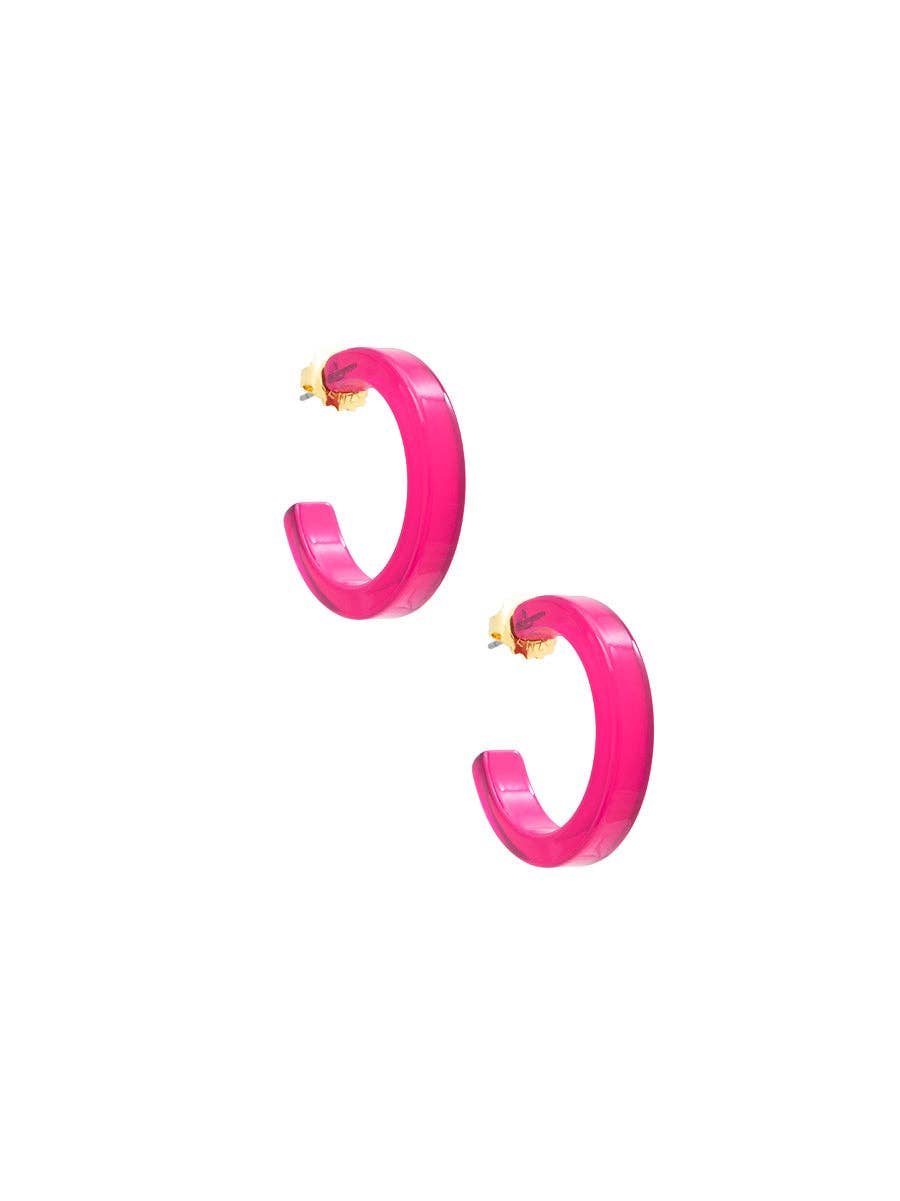 ZENZII Jewelry - Small Resin Open Hoop Earring
