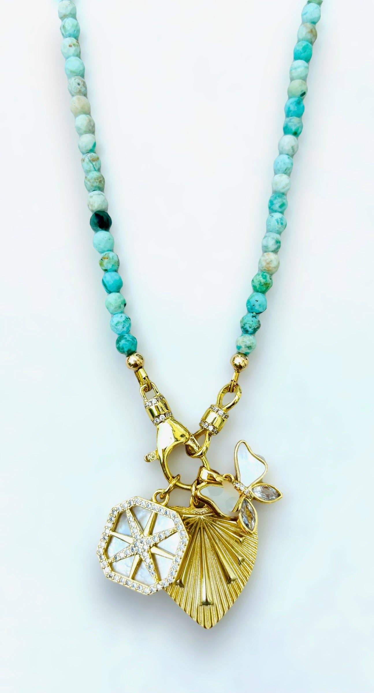 Shiver + Duke - Peruvian Turquoise Beaded Necklace