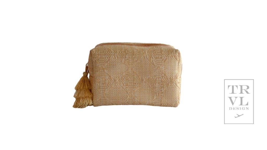 TRVL Design - Luxe Bali Straw - Everything Bag - Cane Sand