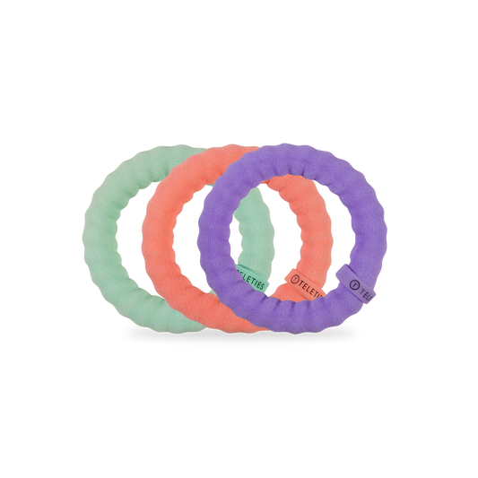 TELETIES - Nylon Hair Ties | Large | Color Rush