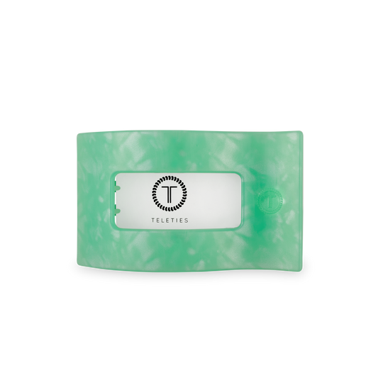 TELETIES - Flat Rectangle Hair Clip | Medium | Spring Splash