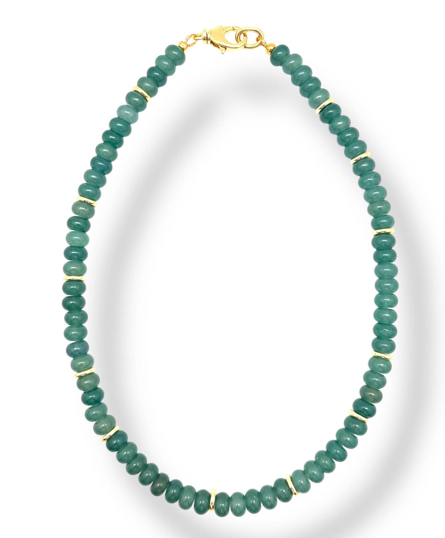 Shiver + Duke - Smoky Green Jade Necklace