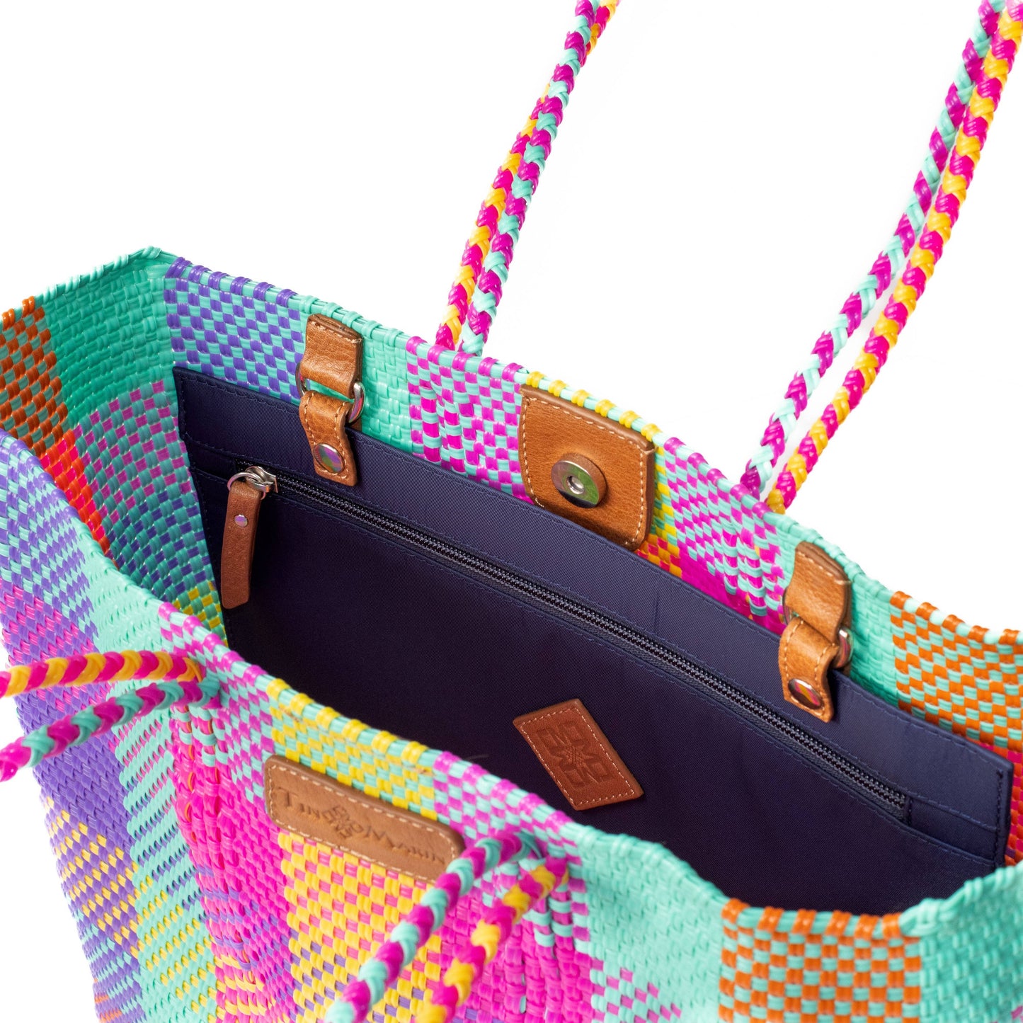 Fiesta Woven Plastic Tote Bag
