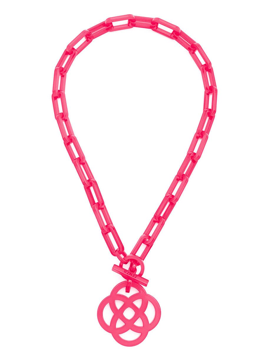 ZENZII Jewelry - Resin Quatrefoil Link Collar Necklace