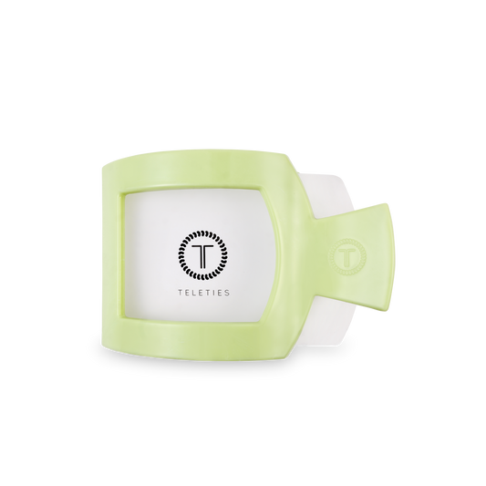 TELETIES - Square Flat Hair Clip | Med. | Aloe, There!