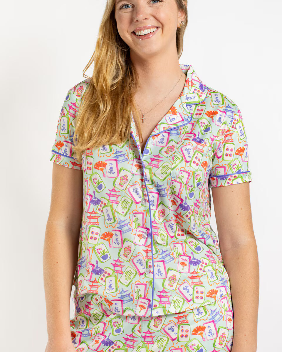 The Royal Standard - Mahjong Dreams Short Sleeve Button Up Shirt