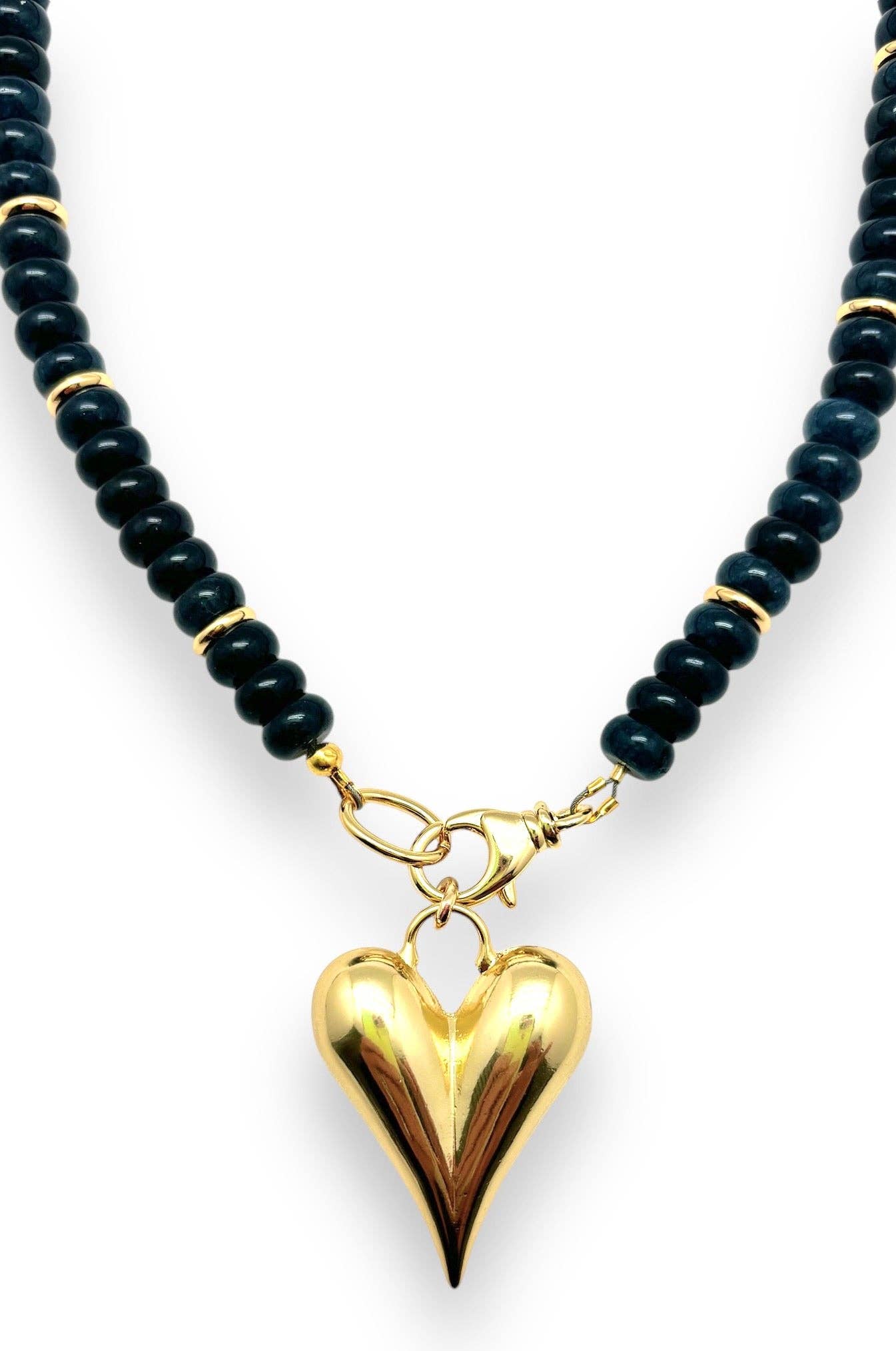 Shiver + Duke - Elongated Puffy Heart Charm