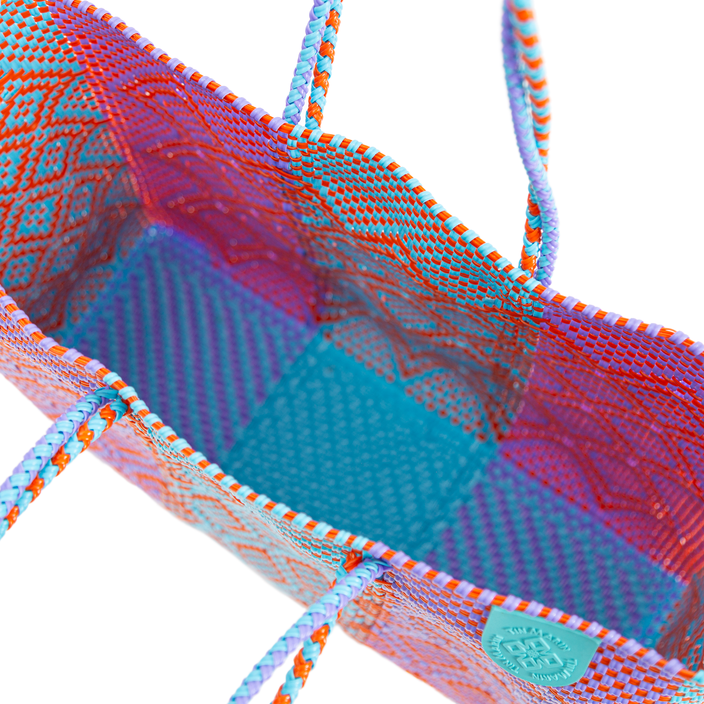 Sunset Woven Plastic Beach Super Tote