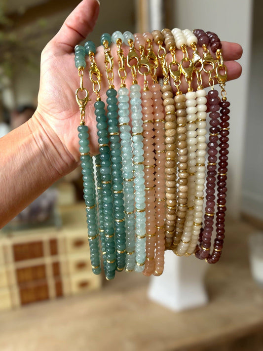 Shiver + Duke - Smoky Green Jade Necklace