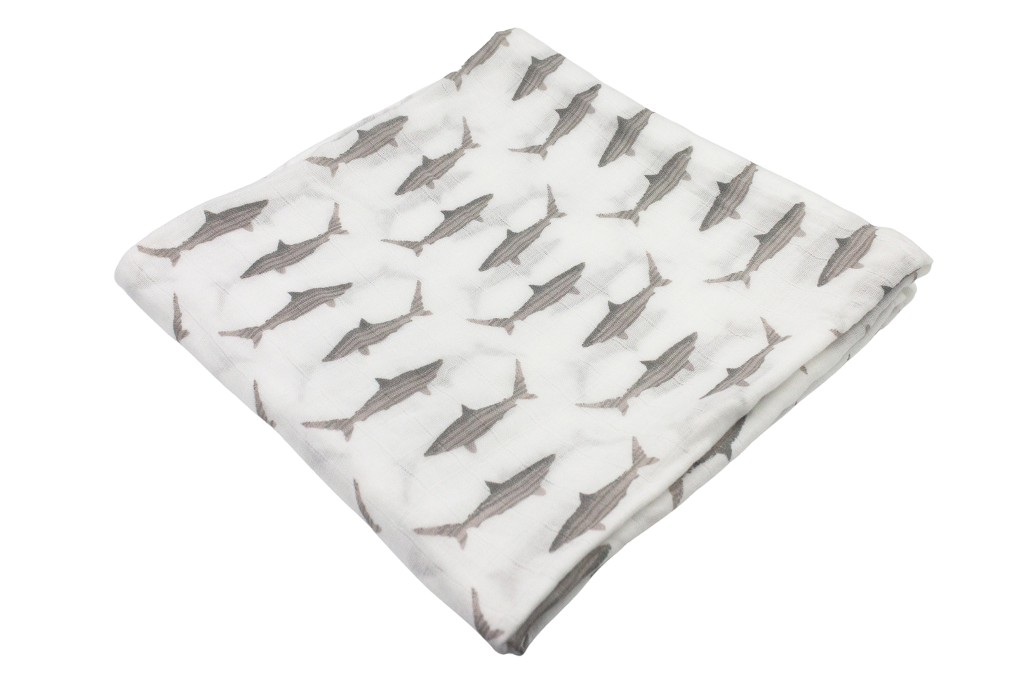LollyBanks - Baby Shark Muslin Swaddle Blanket