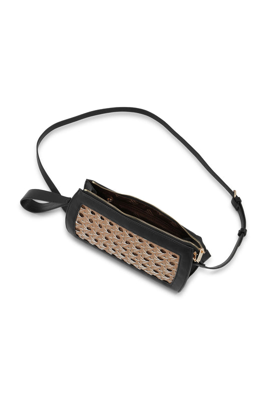 Ilse Jacobsen - Braided Clutch - Mocca and Black