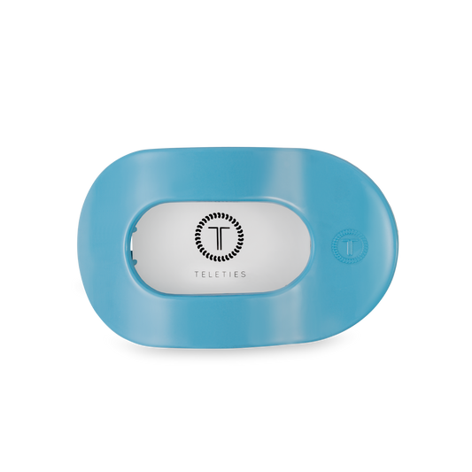 TELETIES - Flat Round Hair Clip | Medium | Summer Sky