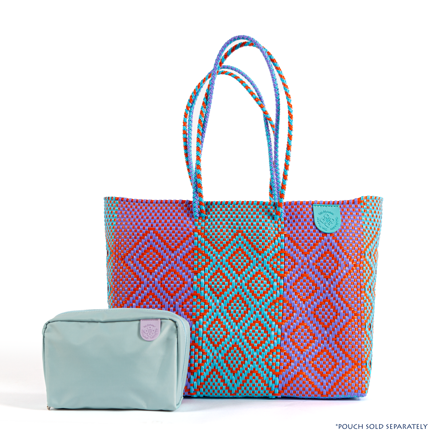 Sunset Woven Plastic Beach Super Tote