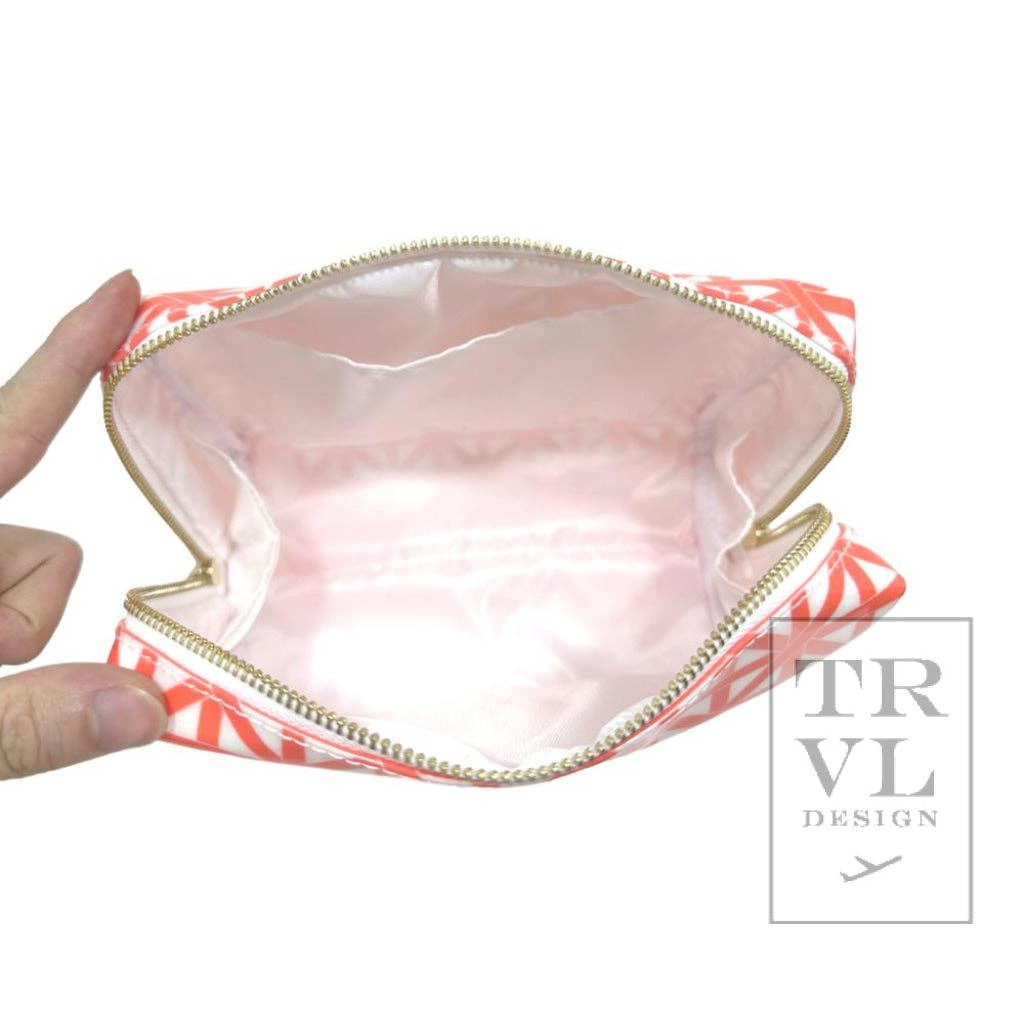 TRVL Design - Luxe Gloss Double Zip Med - Trellis Coral