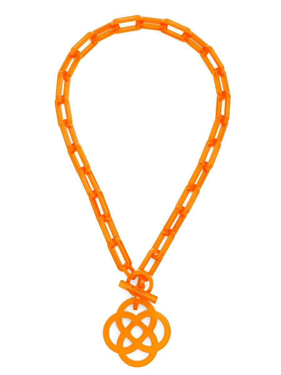 ZENZII Jewelry - Resin Quatrefoil Link Collar Necklace