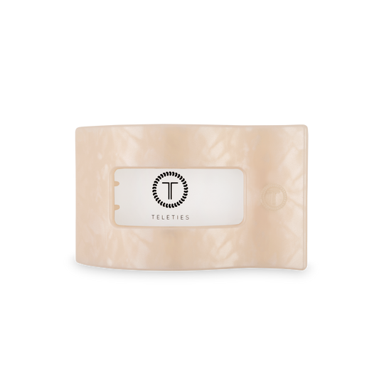 TELETIES - Flat Rectangle Hair Clip | Medium | Soft Surf