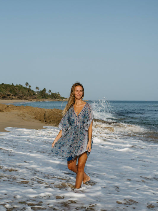 The Isla Kaftan - Twilight Moonflower