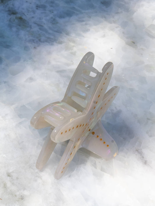 Haven - Medium White Starfish Hair Clip
