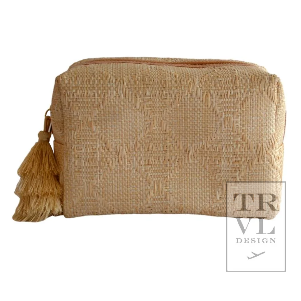 TRVL Design - Luxe Bali Straw - Everything Bag - Cane Sand