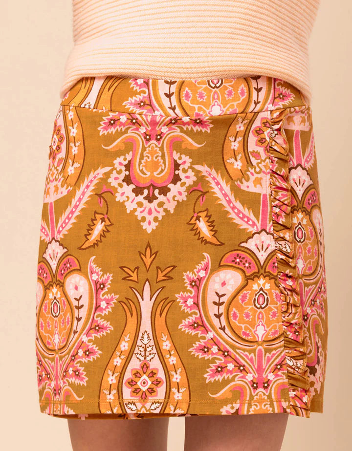 Spartina - Ruffle Skort Mercer House Damask Brown