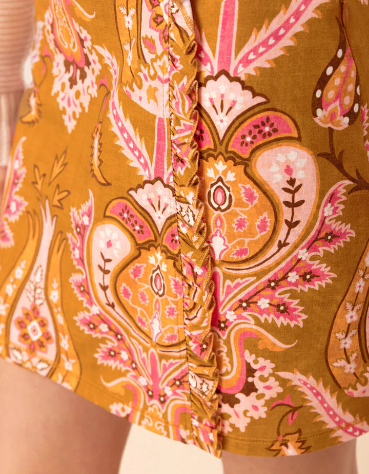Spartina - Ruffle Skort Mercer House Damask Brown