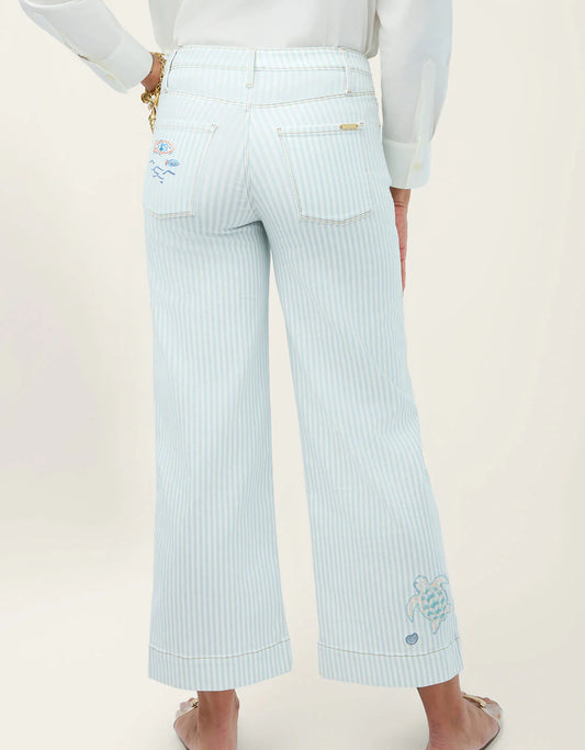 Spartina 449 - Mable Wide Leg Jean Flagler Resort Stripe