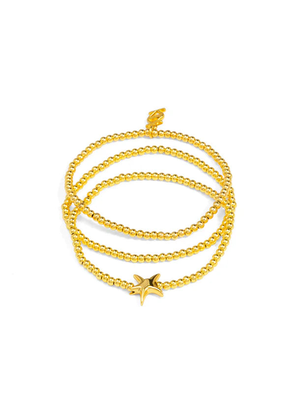 Zenzii- Starfish Charm Beaded Bracelet