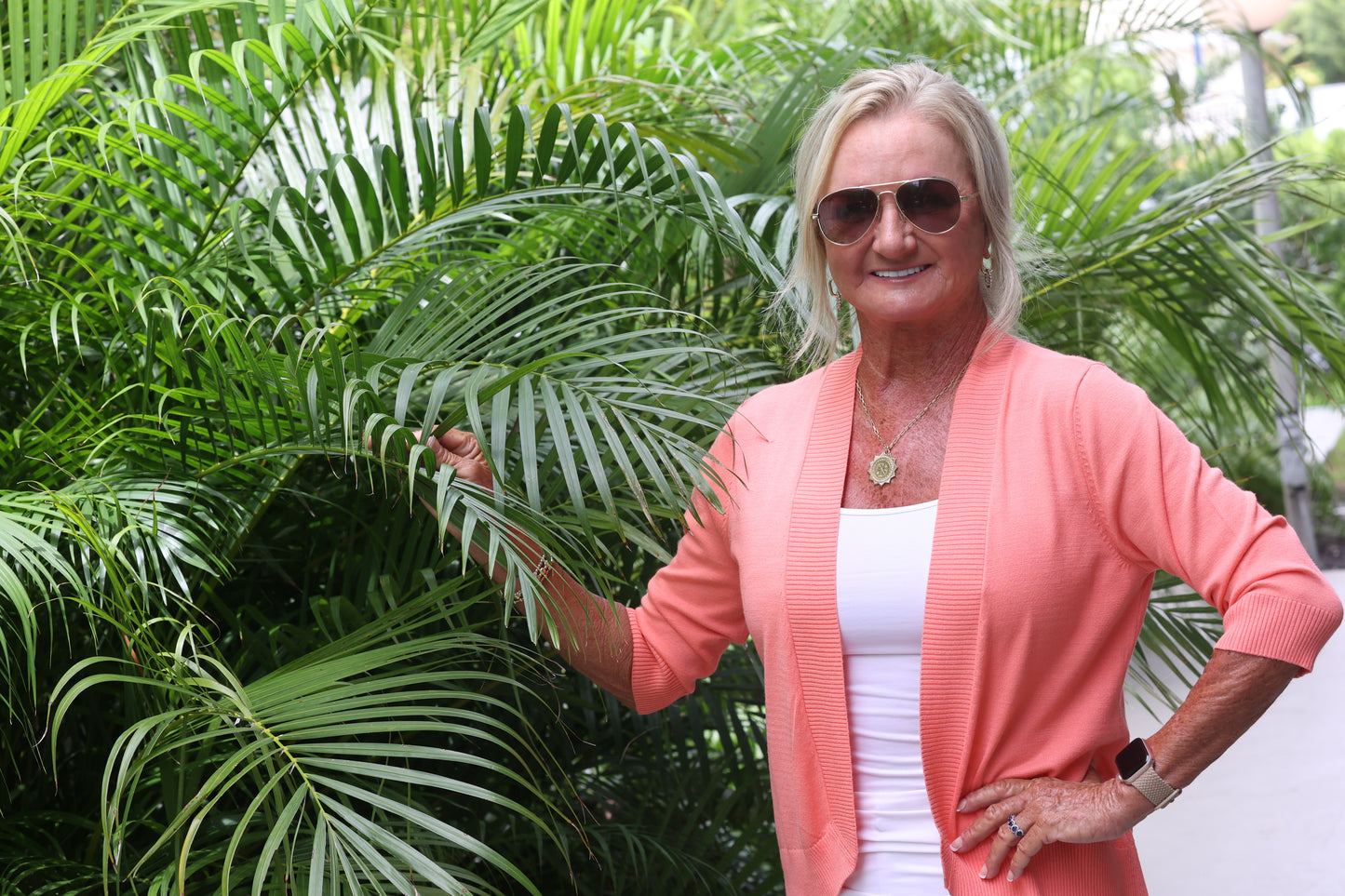 LULU B - Cardigan - Salmon