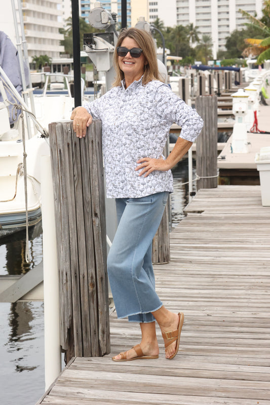 LULU B - COCKTAIL 3/4 ZIP PULL OVER