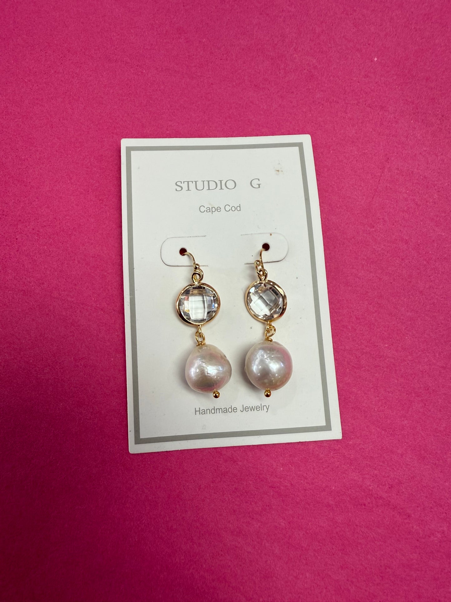 STUDIO G POTATO CRYSTAL DROP EARRING