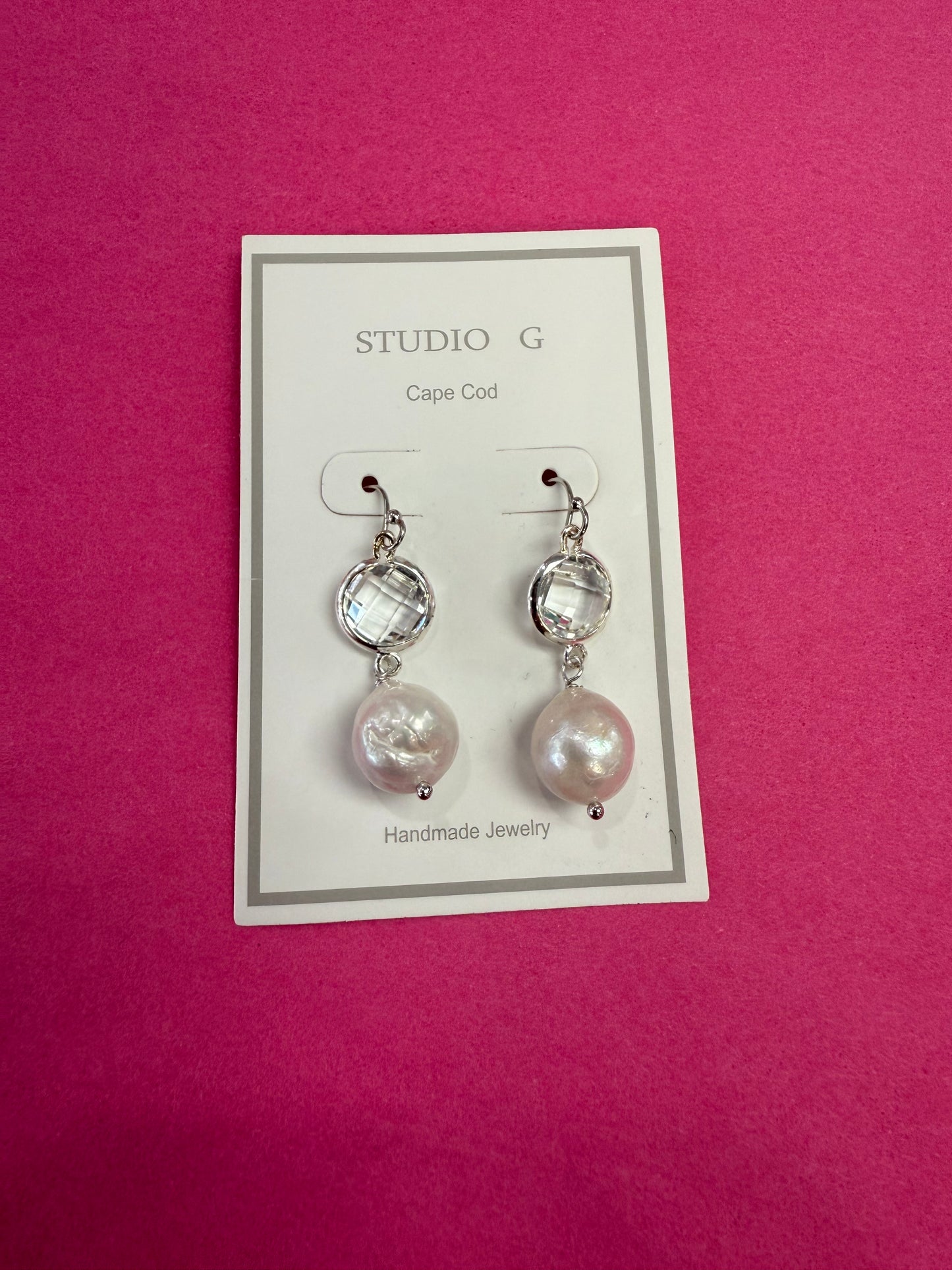 STUDIO G POTATO CRYSTAL DROP EARRING