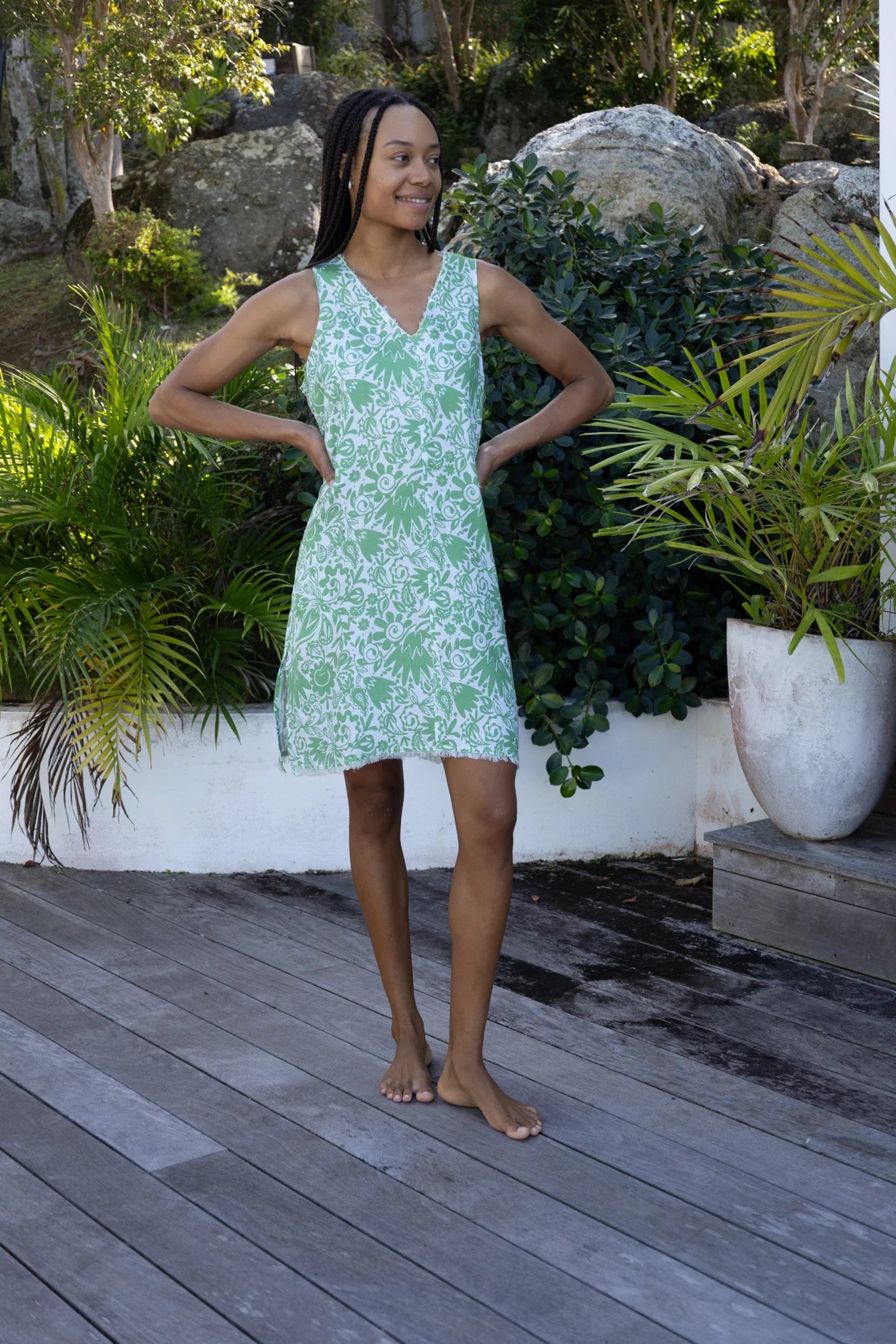 HIHO - Jasmine Dress - Basil Paisley