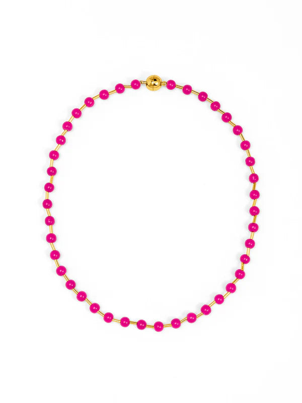Zenzii - Glass Bead Magnet Short Necklace