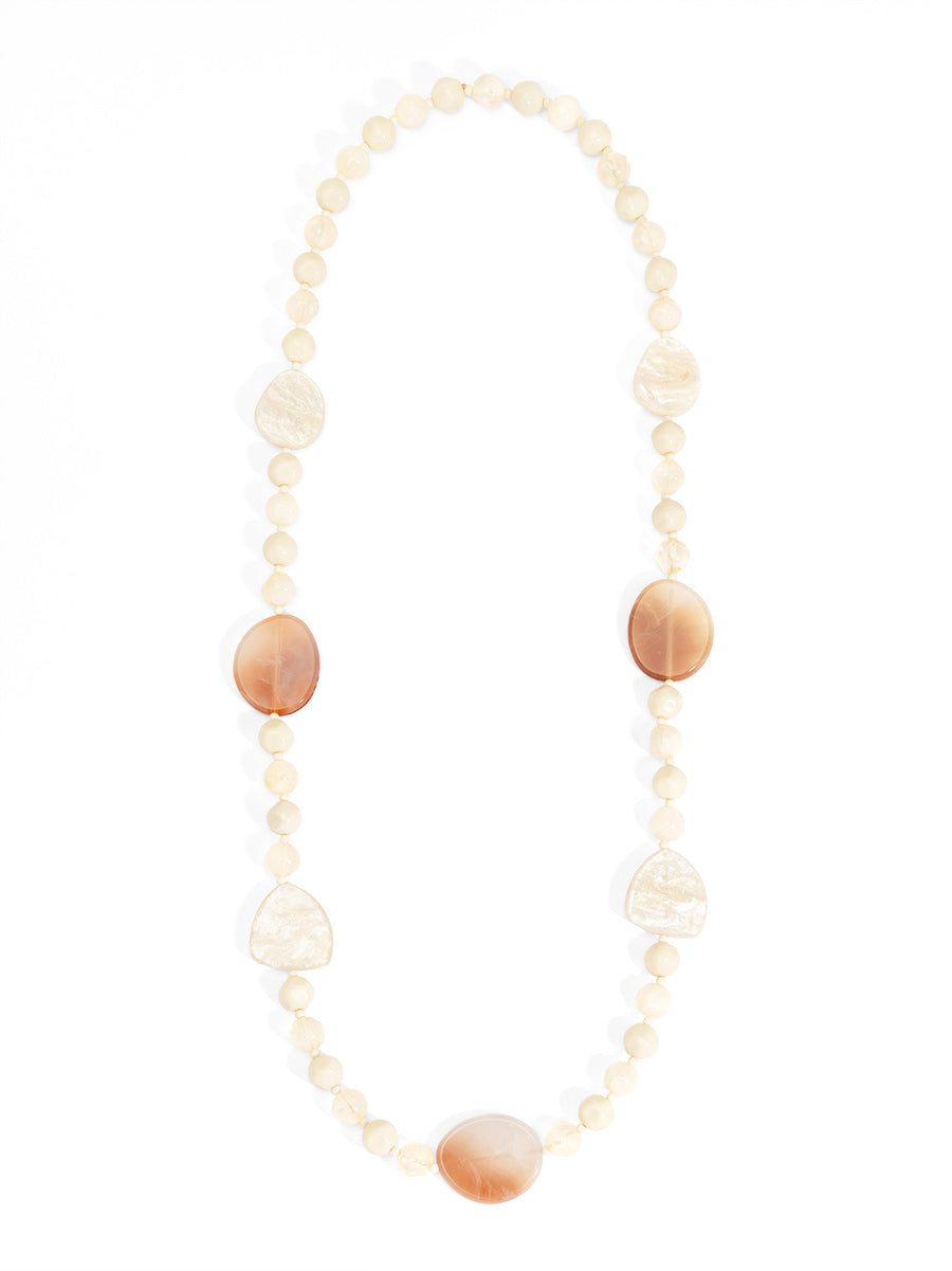 Zenzii- Beaded necklace long - Beige